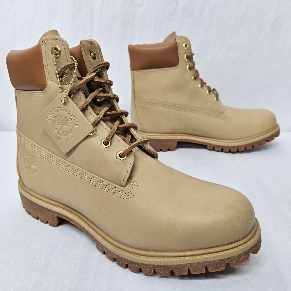Timberland Premium 6 Inch Boot Waterproof TB0A2P6WEN2 Medium Beige Men Size 8.5